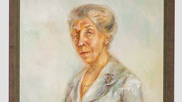 Porträt von Evamarie Sander, gemalt von Susanne Höfler