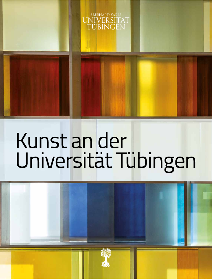 Cover der zweiten Auflage von "Kunst an der Universität Tübingen" in Buntglasoptik