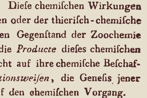 Abbildung: Definition der Tierchemie in einer Abhandlung Sigwarts © Museum der Universität Tübingen