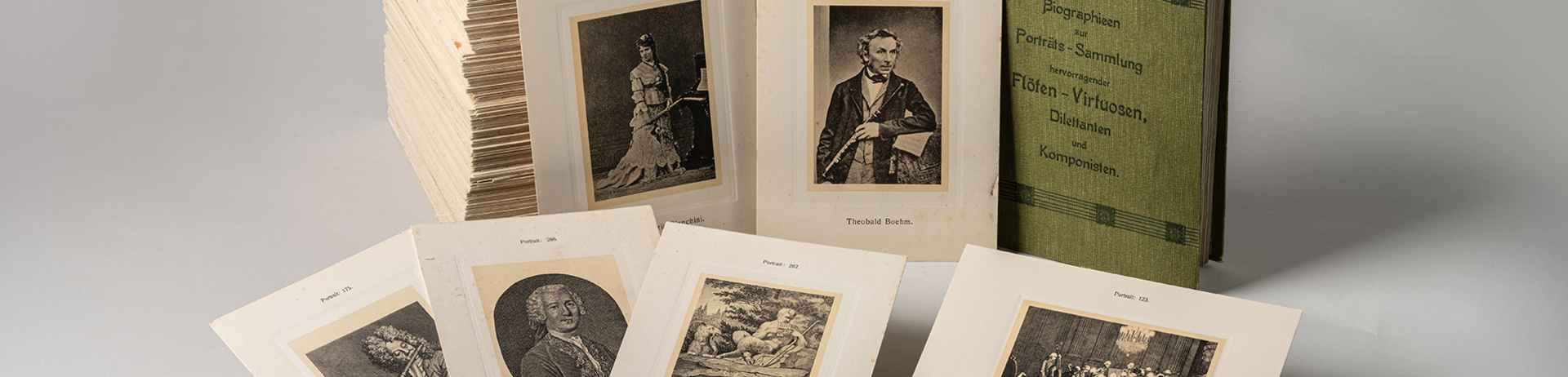 Portrait photographies from the "Portrait Collection of Outstanding Flutes Virtuosos, Amateurs, and Composers"