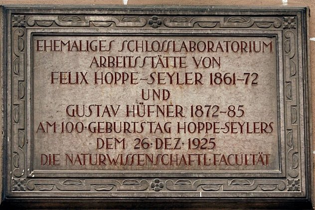 Foto: Gedenktafel für Hoppe-Seyler © Museum der Universität Tübingen/ Hedwig Storch, CC BY-SA