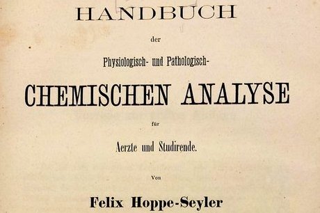 Abbildung: „Handbuch“ von Hoppe-Seyler © Museum der Universität Tübingen/ Hedwig Storch, CC BY-SA